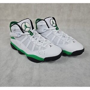 Nike Mens Size 7 Air Jordan 6 Rings Shoes Lucky Green Sneakers 322992-131 NEW